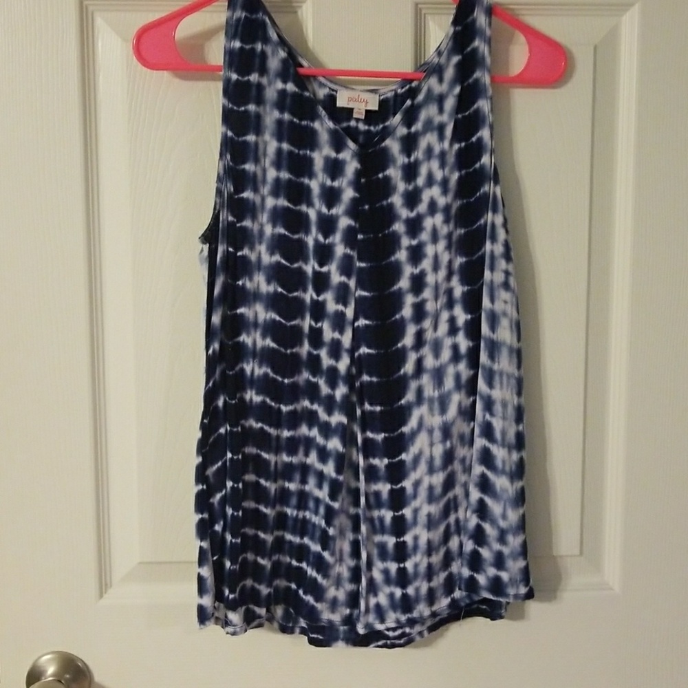 Pixley Navy&White Tie Dye Tank STITCH Fix